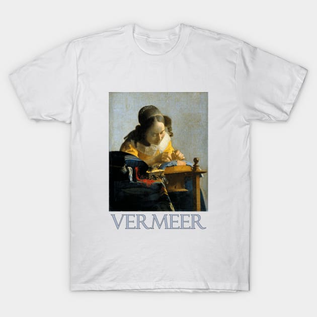 The Lacemaker (1670) by Johannes Vermeer T-Shirt by Naves